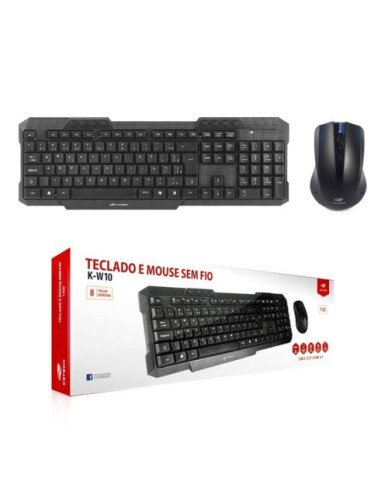 KIT TECLADO + MOUSE WIFI C3T - K-W10