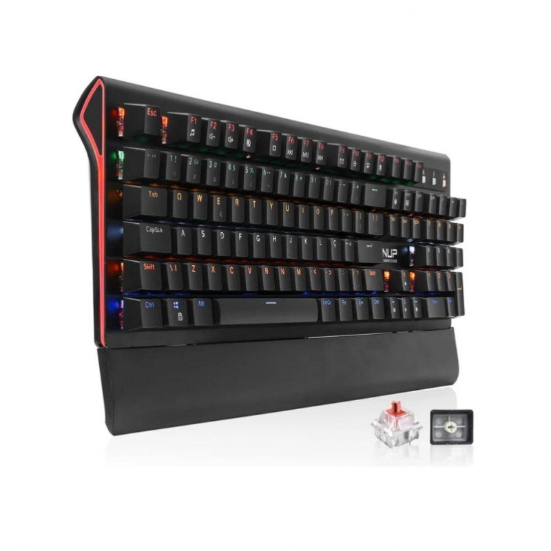 Teclado mecanico madset Knup  KP-TE121 outemu red