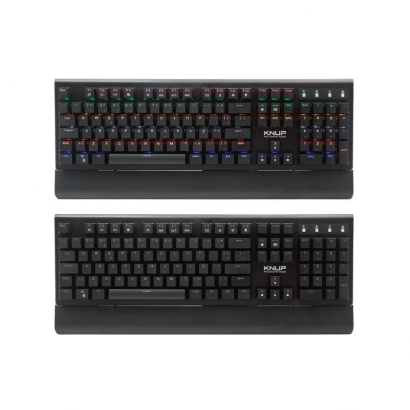 Teclado mecanico madset Knup  KP-TE121 outemu red