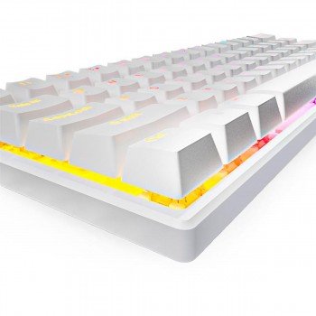 TECLADO GAMER MECÂNICO 60% BRANCO GT MOON