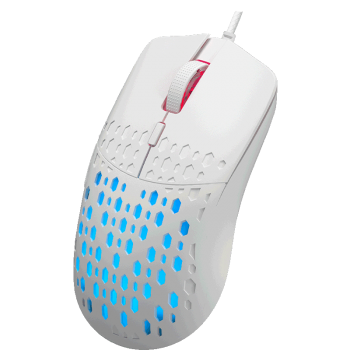 Mouse gamer 7200dpi Clanm - King Slits v2 branco