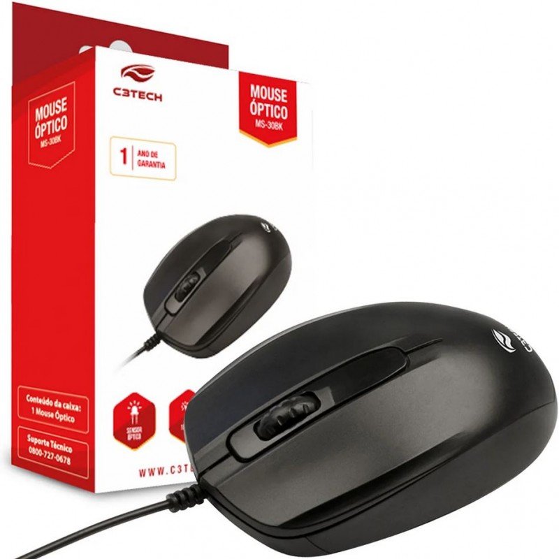 MOUSE MINI C3T MS-30BK PRETO