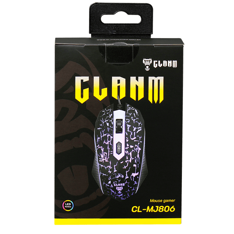Mouse gamer 3200dpi Clanm  CL-MJ806