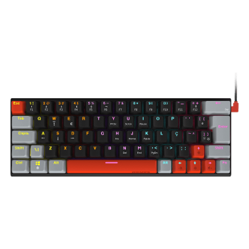 TECLADO MECANICO 60% PCYES KUROMORY SWITCH BLUE RAINBOW - PTKM60BL