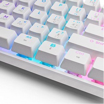 TECLADO GAMER MECÂNICO 60% BRANCO GT MOON