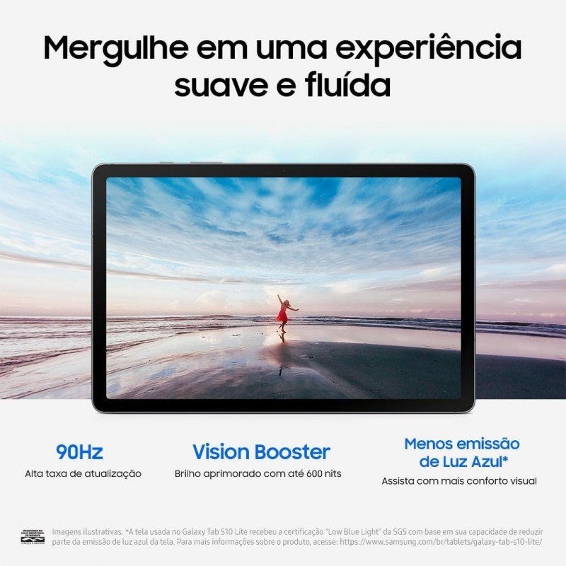 Tablet Samsung Galaxy Tab S10 Lite Tela 10,9 Polegadas 128GB 6GB RAM